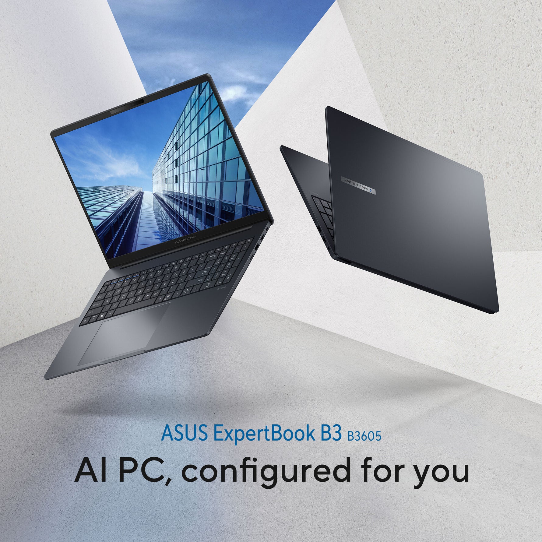 ASUS ExpertBook B3 B3605CCA-MB0370X Intel Core Ultra 5 225H Laptop 40,6 cm (16") WUXGA 16 GB DDR5-SDRAM 512 GB SSD Wi-Fi 6E (802.11ax) Windows 11 Pro US International Zwart, Grijs