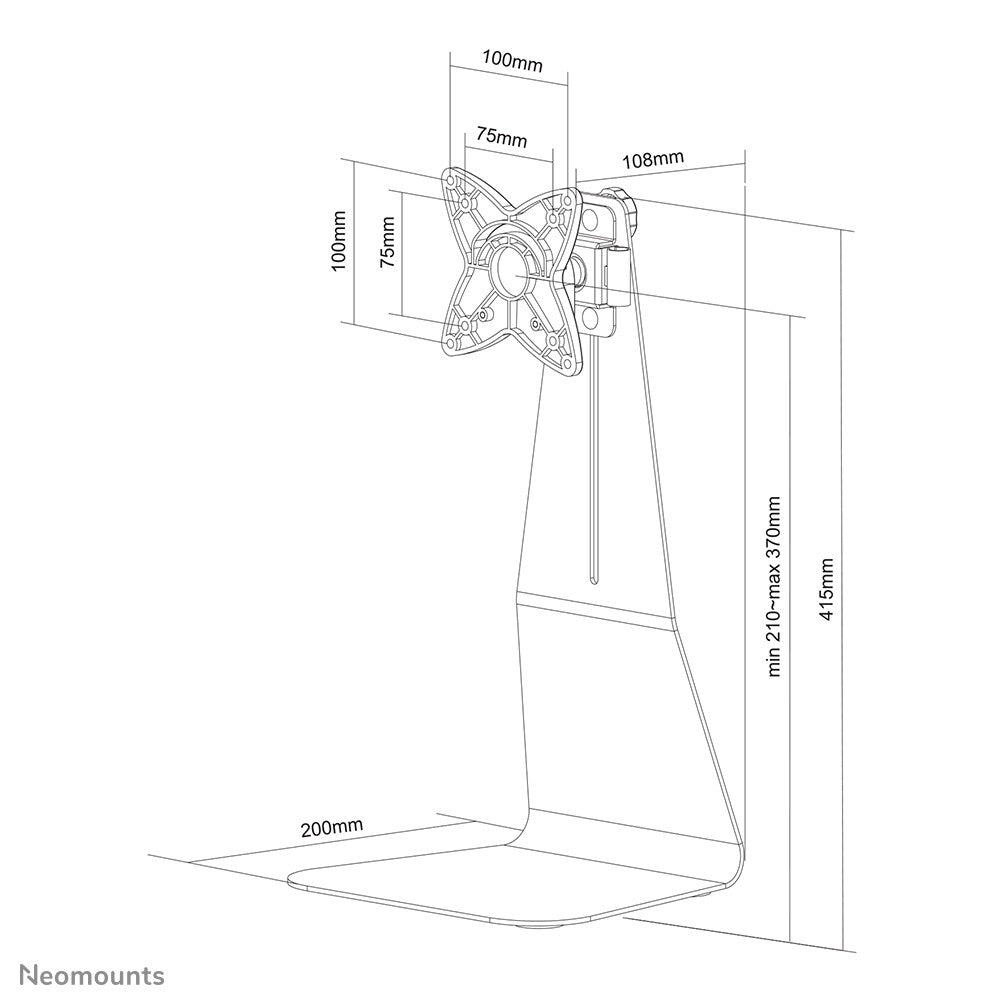 Neomounts FPMA-D850BLACK Monitorstandaard 10-27"