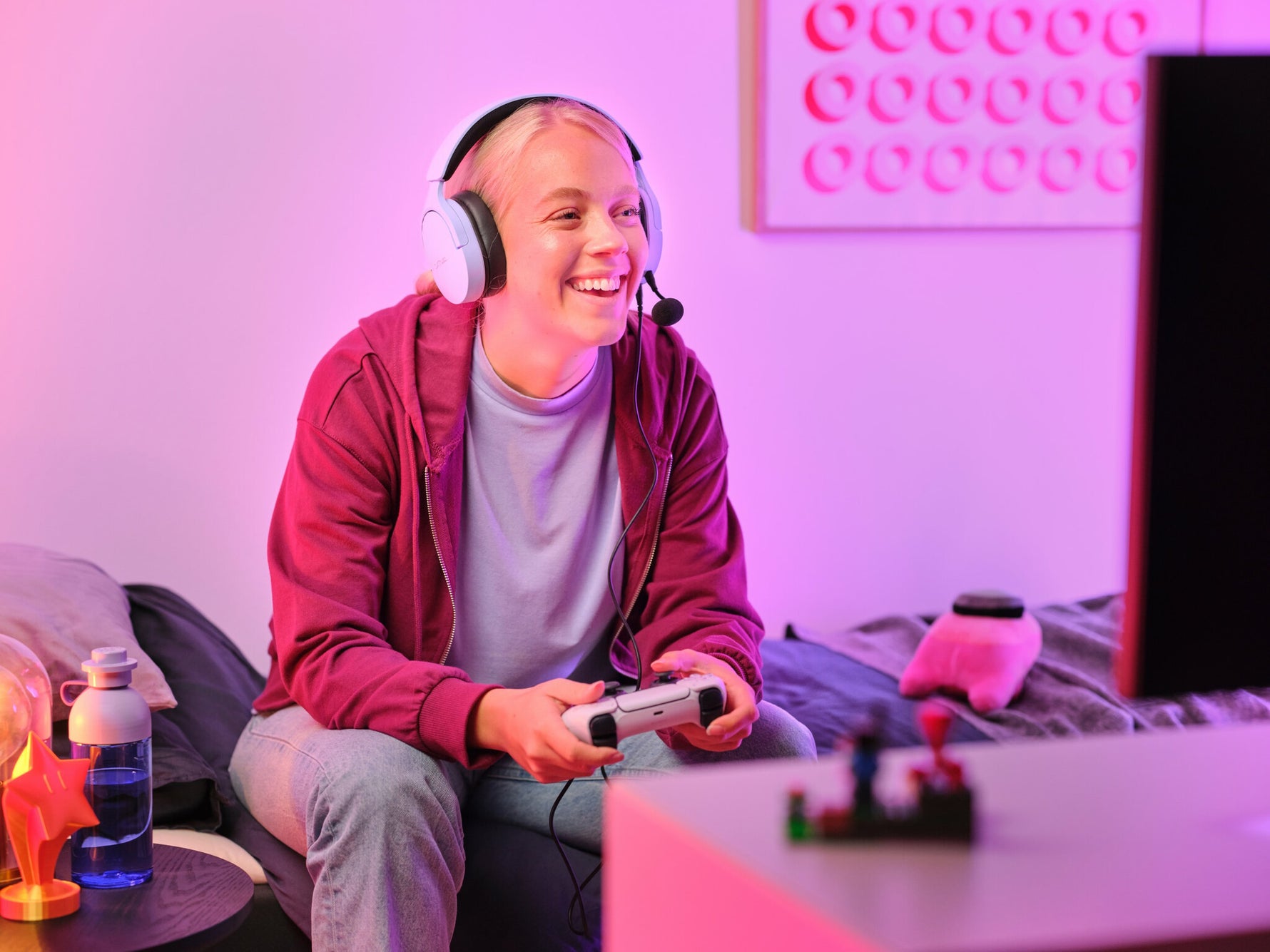 Trust GXT 489P FAYZO Headset Bedraad Hoofdband Gamen Zwart, Paars