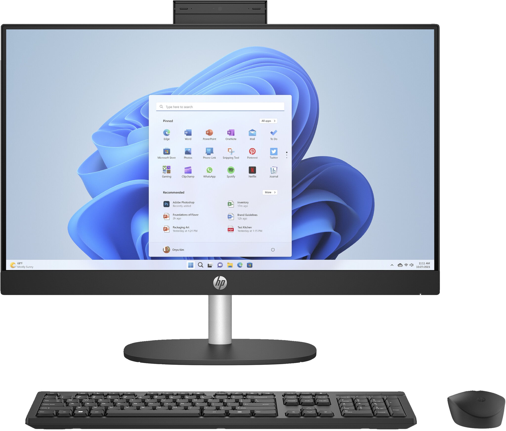 HP 24-cr0055nd Intel® Core™ i5 i5-1335U 60,5 cm (23.8") 1920 x 1080 Pixels All-in-One-pc 8 GB DDR4-SDRAM 512 GB SSD Windows 11 Home Wi-Fi 6 (802.11ax) Zwart