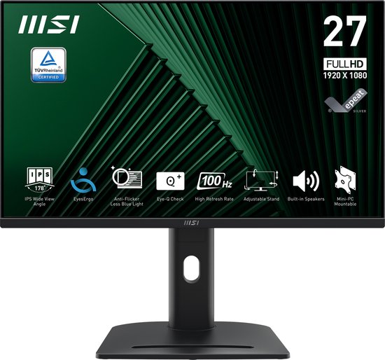 MSI PRO MP275PG computer monitor 68,6 cm (27") 1920 x 1080 Pixels Full HD LCD Zwart