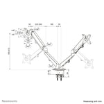 Neomounts DS70-700BL2 Monitorarm 17-27" - gasveer