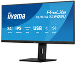 iiyama ProLite XUB3493WQSU-B6 computer monitor 86,4 cm (34") 3440 x 1440 Pixels UltraWide Quad HD LED Zwart