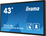 iiyama TF4339AS-B1AG computer monitor 108 cm (42.5") 3840 x 2160 Pixels 4K Ultra HD LED Touchscreen Zwart