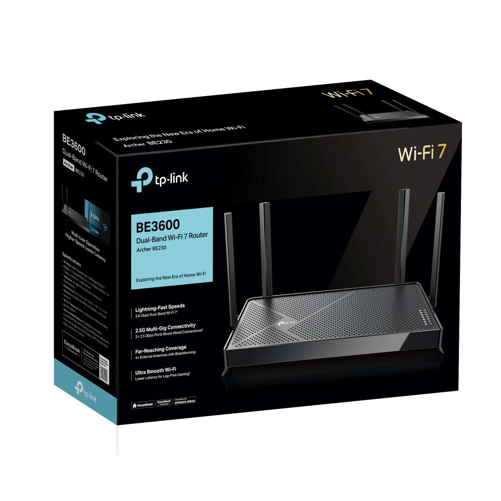 TP-Link Archer BE3600 draadloze router 2.5 Gigabit Ethernet Dual-band (2.4 GHz / 5 GHz) Zwart