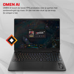 HP HyperX OMEN 15-ga0070nd Intel® Core™ i7 i7-14650HX 38,9 cm (15.3") 2.5K 24 GB DDR5-SDRAM NVIDIA GeForce RTX 5060 Wi-Fi 6 (802.11ax) Windows 11 Home Zwart