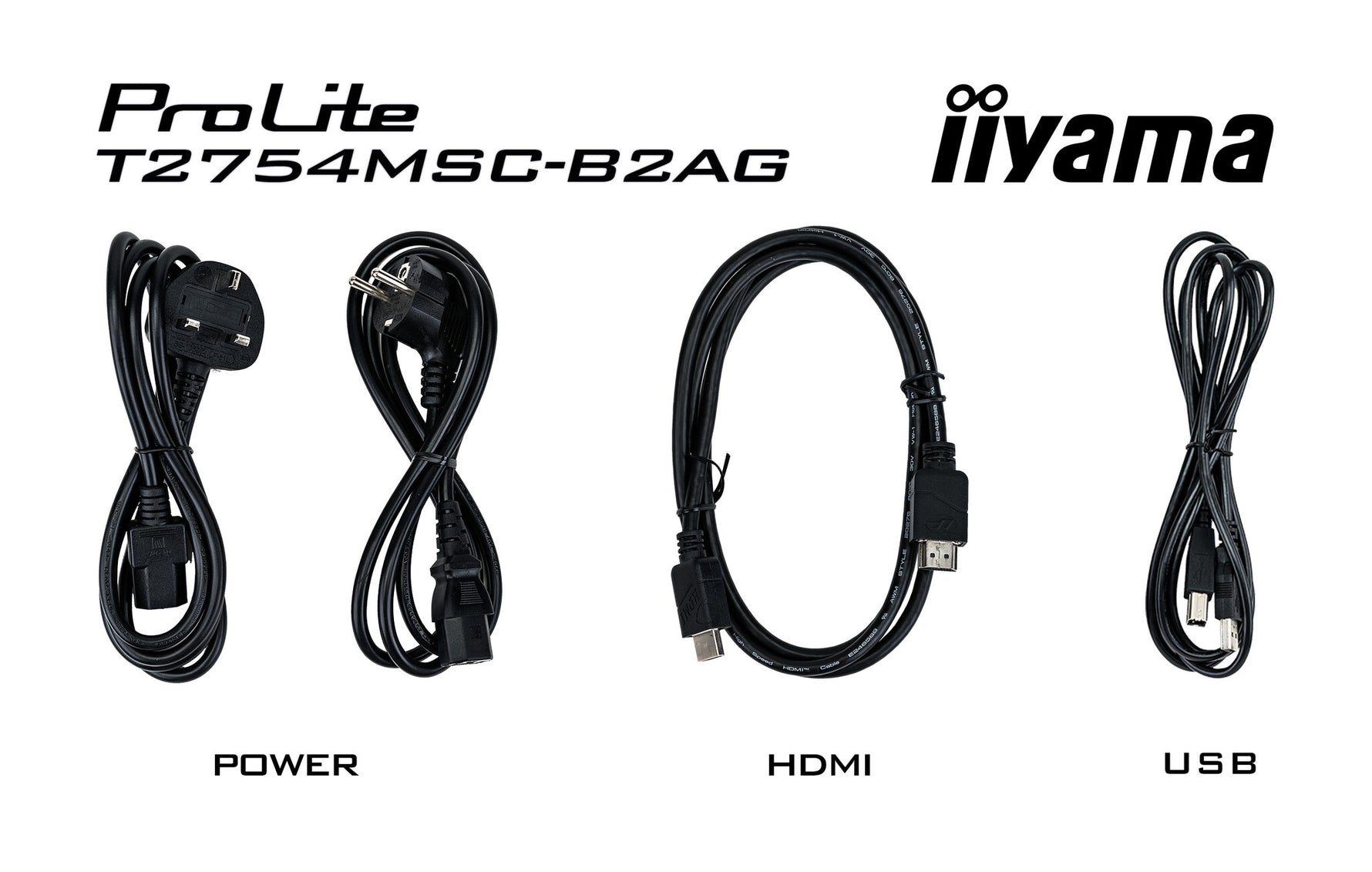 iiyama ProLite T2754MSC-B2AG computer monitor 68,6 cm (27") 1920 x 1080 Pixels Full HD LED Touchscreen Multi-gebruiker Zwart