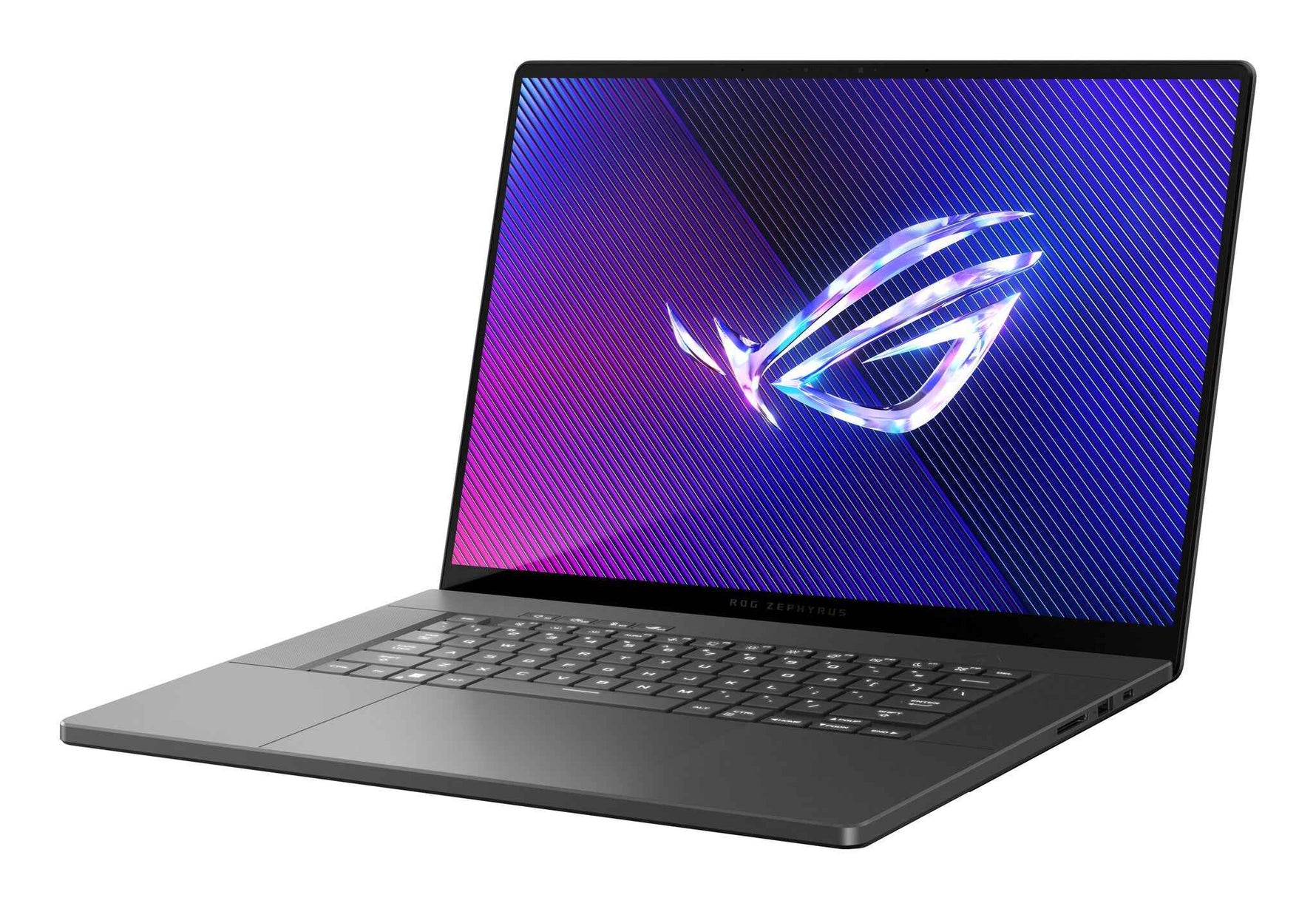 ASUS ROG Zephyrus G16 GU605MI-QR038W Intel Core Ultra 7 155H Laptop 40,6 cm (16") WQXGA 16 GB LPDDR5x-SDRAM 1 TB SSD NVIDIA GeForce RTX 4070 Wi-Fi 6E (802.11ax) Windows 11 Home Nederlands Grijs, Zwart