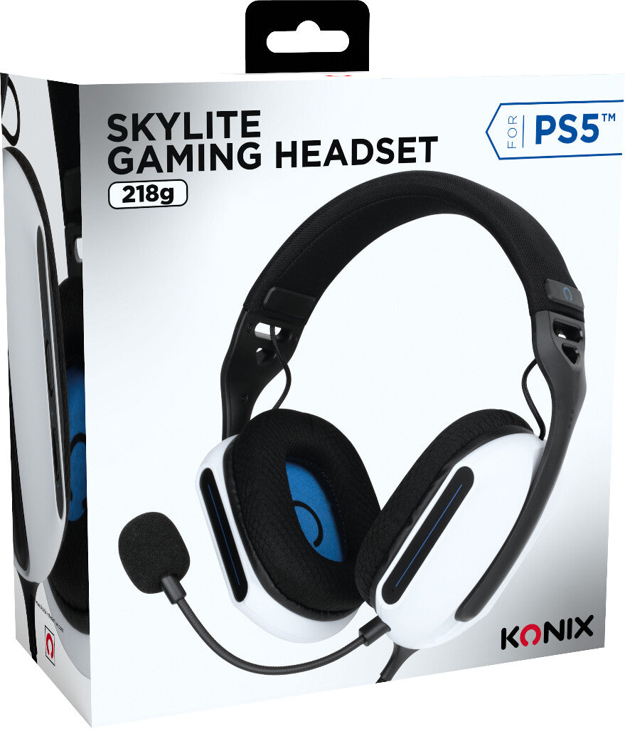 Konix Skylite Headset Bedraad Hoofdband Gamen Zwart, Wit