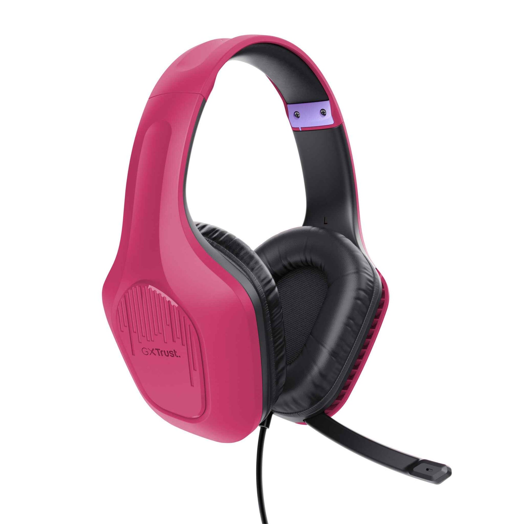 Trust GXT 415P Zirox Gaming Headset - Bedrade gamingheadset – Opklapbare microfoon – 50 mm drivers – Roze