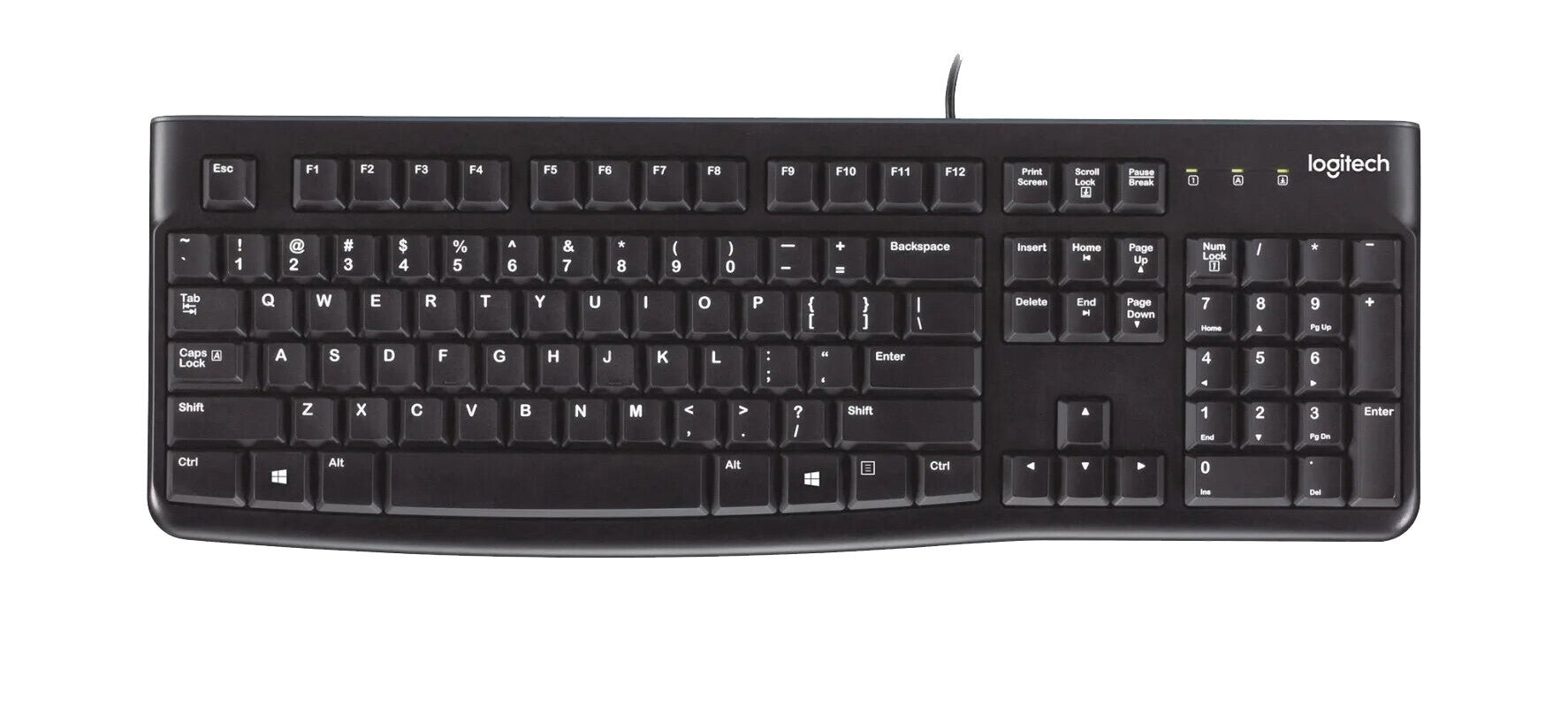 LOGITECH K120 Corded Keyboard black USB (FRA)
