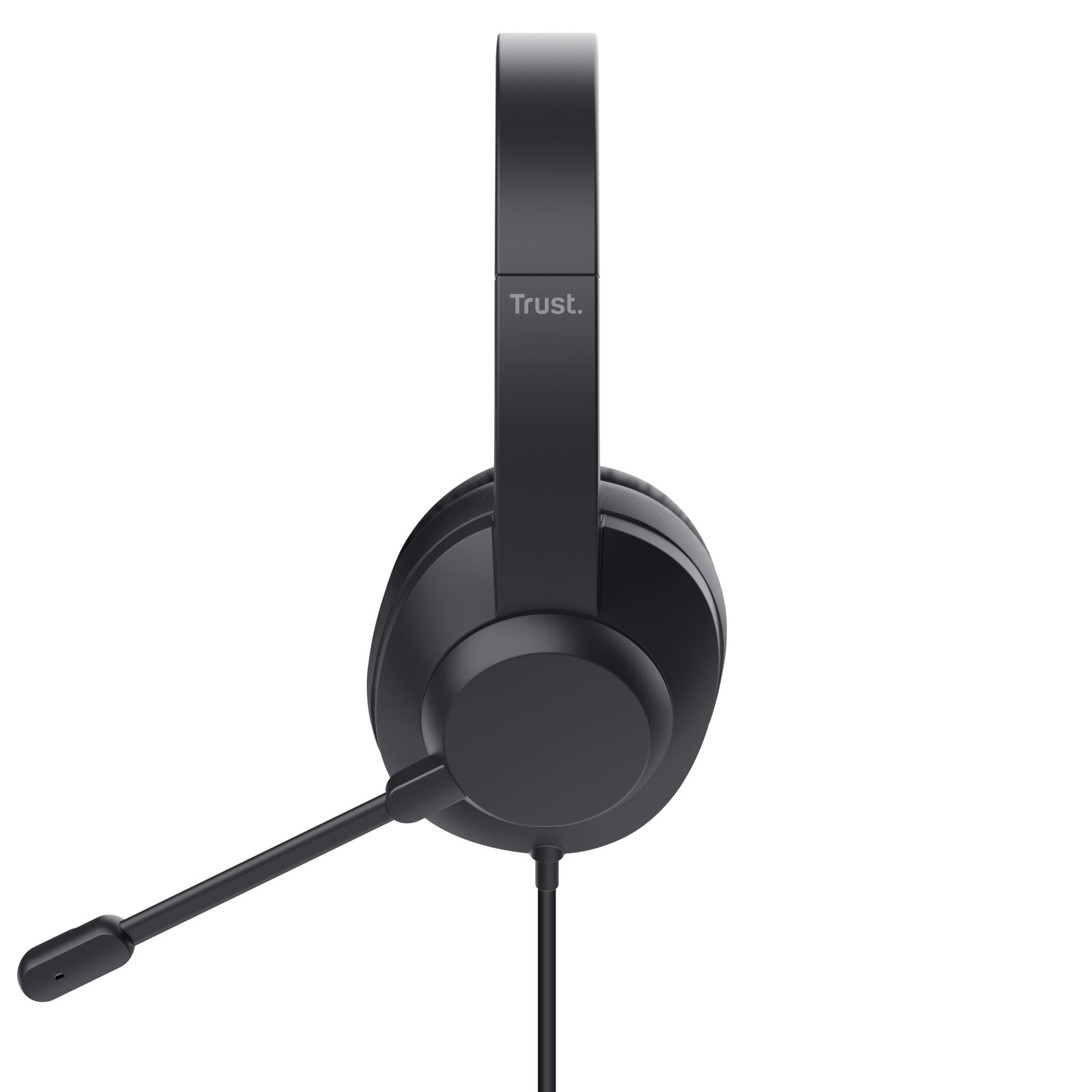 Trust Ayda Max USB Headset - USB headset voor kantoor en calls – Opklapbare microfoon – 40 mm drivers – Zwart