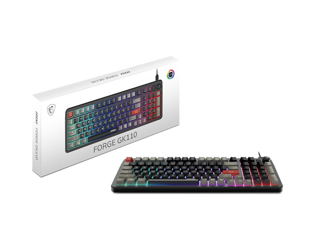 MSI FORGE GK110 toetsenbord Gamen USB QWERTY Amerikaans Engels Zwart