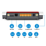 Box AVM 6850 5G v2 International draadloze router Gigabit Ethernet Dual-band (2.4 GHz / 5 GHz) Wit, Rood