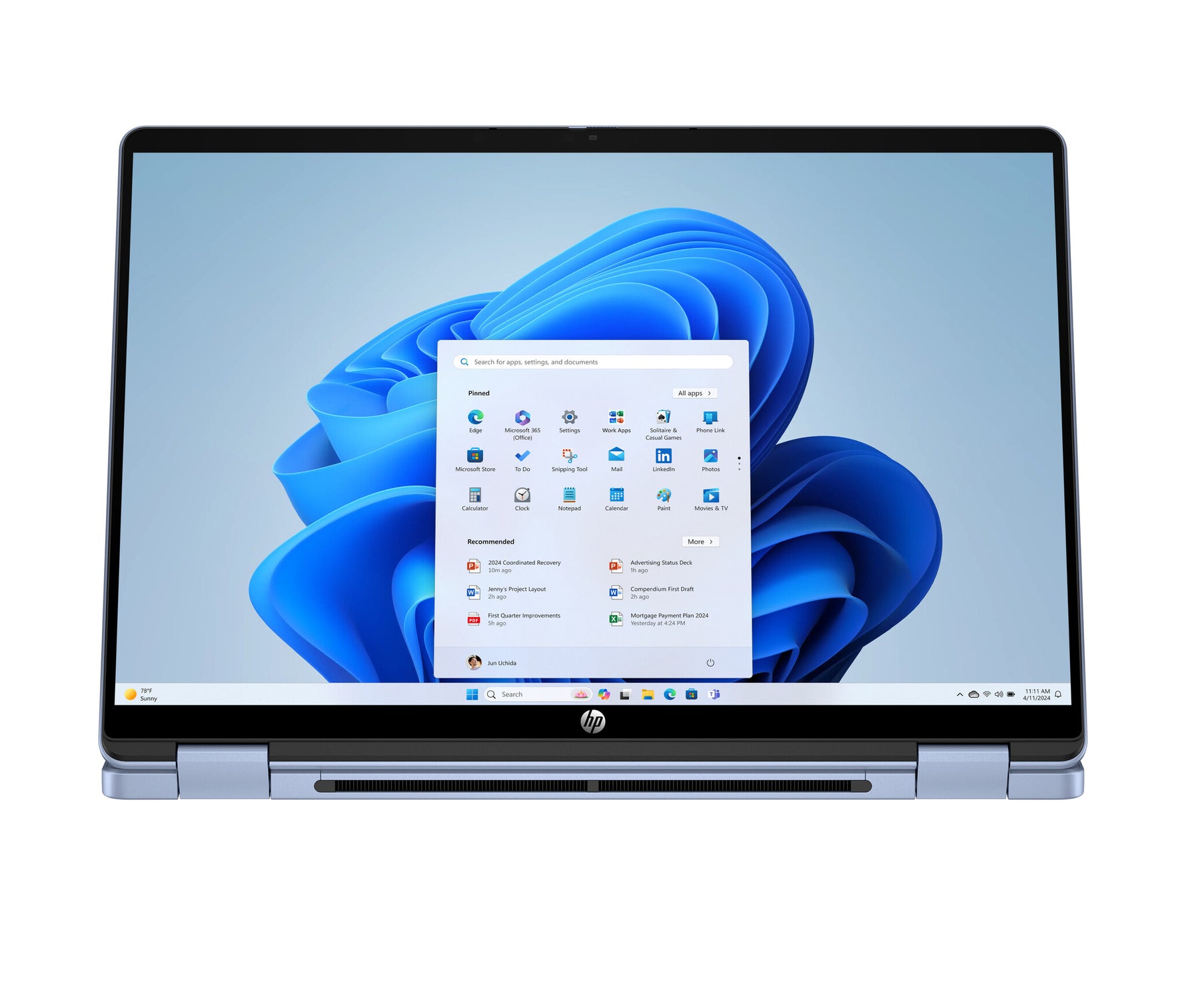 HP OmniBook 5 Flip 14-fp0251ndx 120U 35,6 cm (14") Touchscreen 2K 8 GB LPDDR5-SDRAM 512 GB SSD Wi-Fi 6 (802.11ax) Windows 11 Home Blauw QWERTY