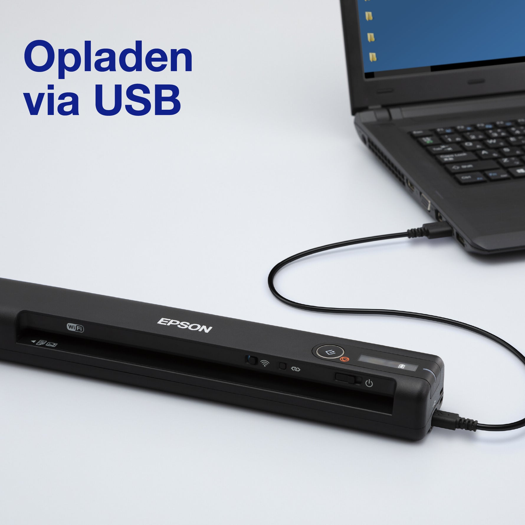Epson WorkForce ES-60W, snelle draadloze mobiele A4-scanner met Wi-Fi-connectiviteit, ScanSmart-technologie en LCD-scherm