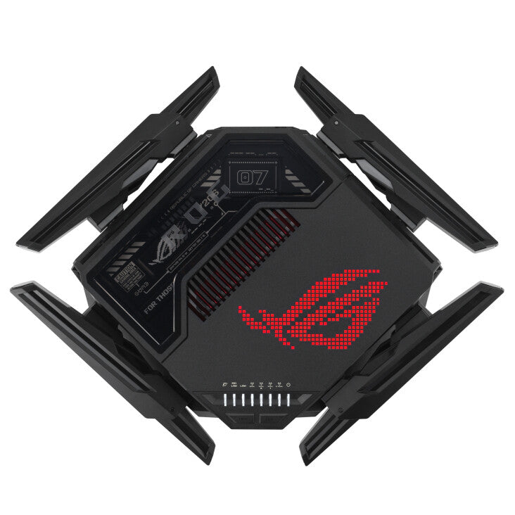 ASUS ROG Rapture GT-BE98 draadloze router 10 Gigabit Ethernet Quad-band (2.4 GHz / 5 GHz-1 / 5 GHz-2 / 6 GHz) Zwart