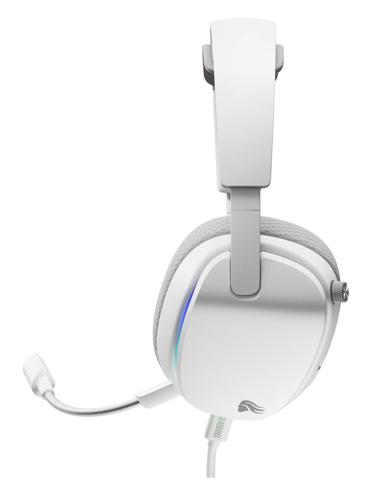 Glorious Gaming Glorious GHS Eternal RGB - Stereo RGB headset voor pc, PS5, PS4, Switch - Custom-tuned, gekantelde drivers, verstelbare, kristalheldere, afneembare mic, USB-C - Duurzaam, dag/nacht comfort - Wit