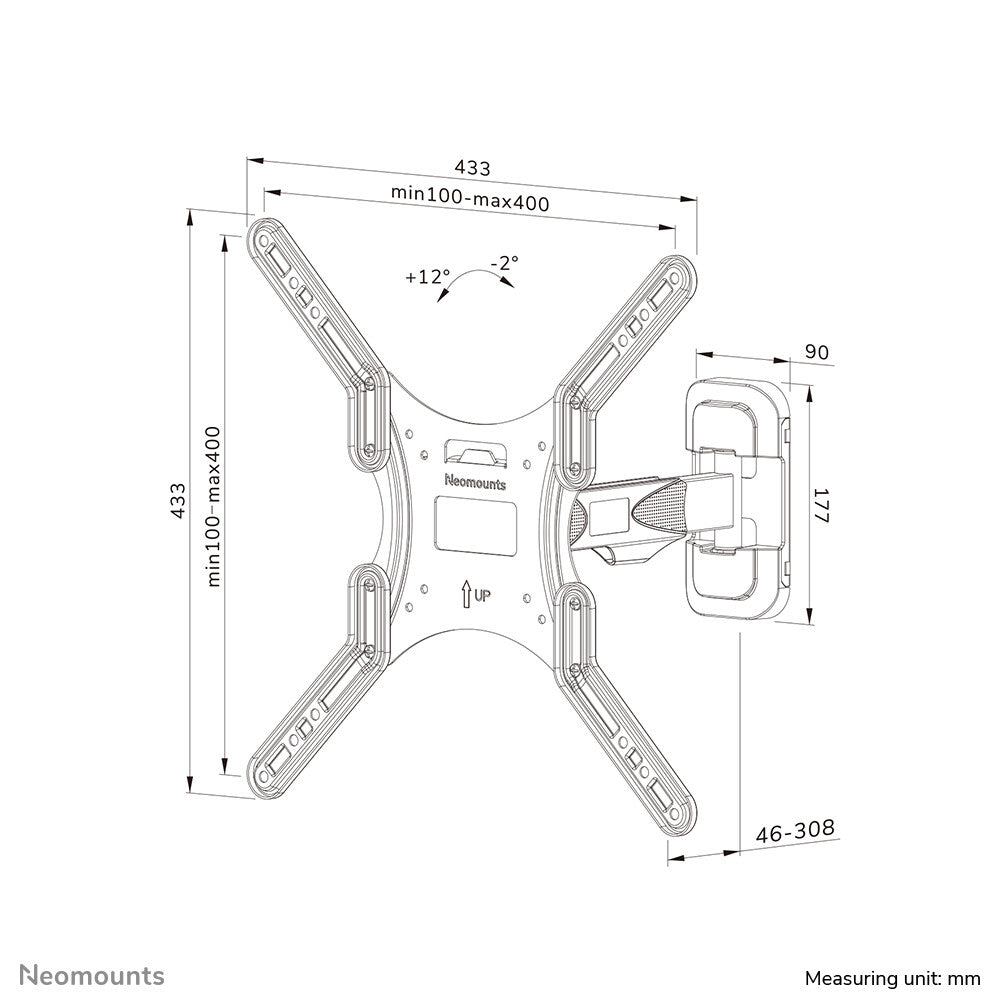 Neomounts WL40-540BL14 TV-beugel wand 32-55