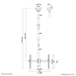 Neomounts CL35-440BL16XL Monitor/TV-beugel plafond 37-70" - h 250-300 cm