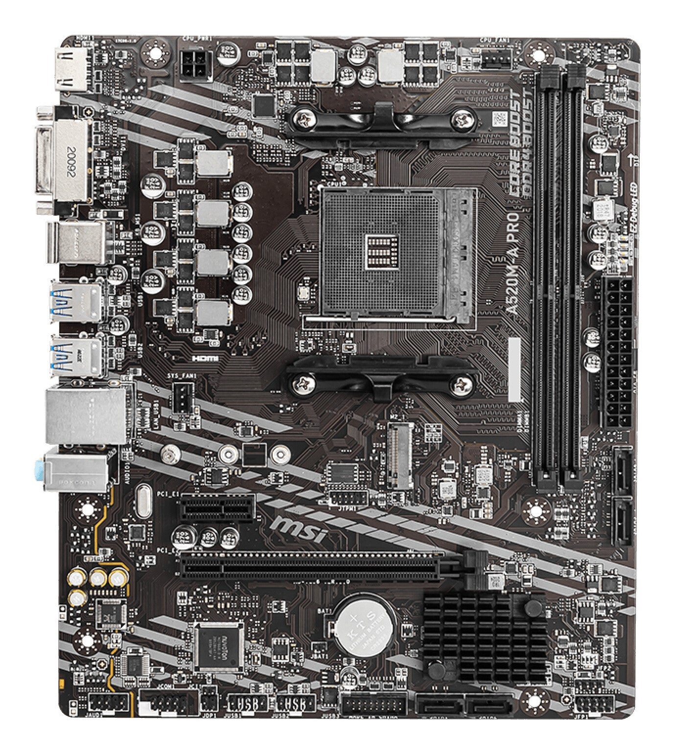 MSI A520M-A PRO moederbord AMD A520 Socket AM4 micro ATX