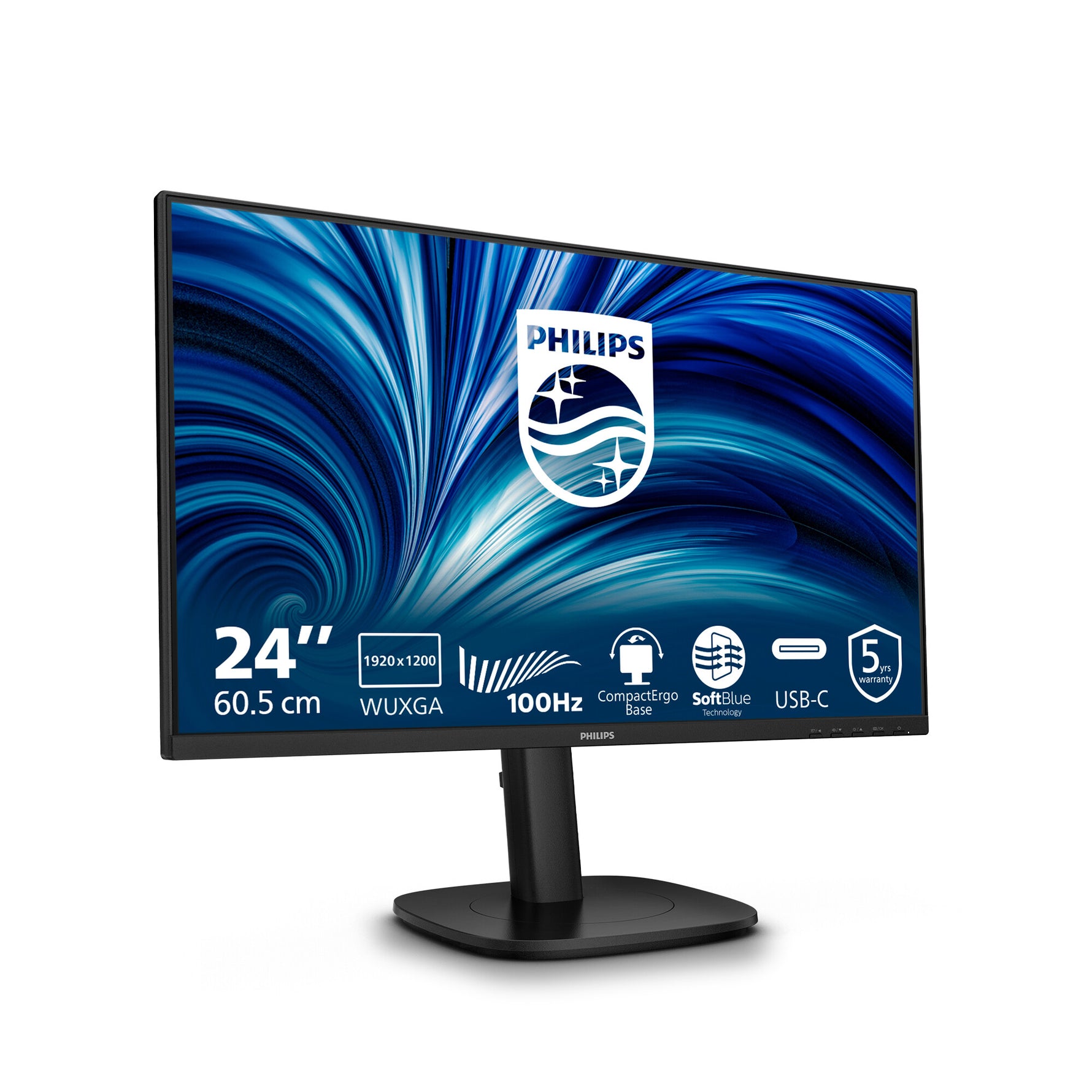 Philips 3000 series 24B2N3200D/00 computer monitor 61,2 cm (24.1") 1920 x 1200 Pixels WUXGA LCD Zwart