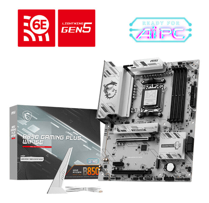 MSI B850 GAMING PLUS WIFI6E moederbord AMD B850 Socket AM5 ATX