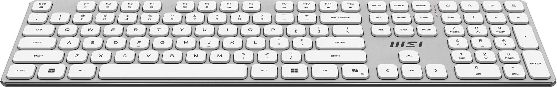 MSI FORGE K210 W COMBO WHITE US toetsenbord Inclusief muis Thuis/Werk USB QWERTY Amerikaans Engels Wit