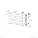 Neomounts AFL55-975BL VESA-uitbreidingkit 86-110" - max 160 kg