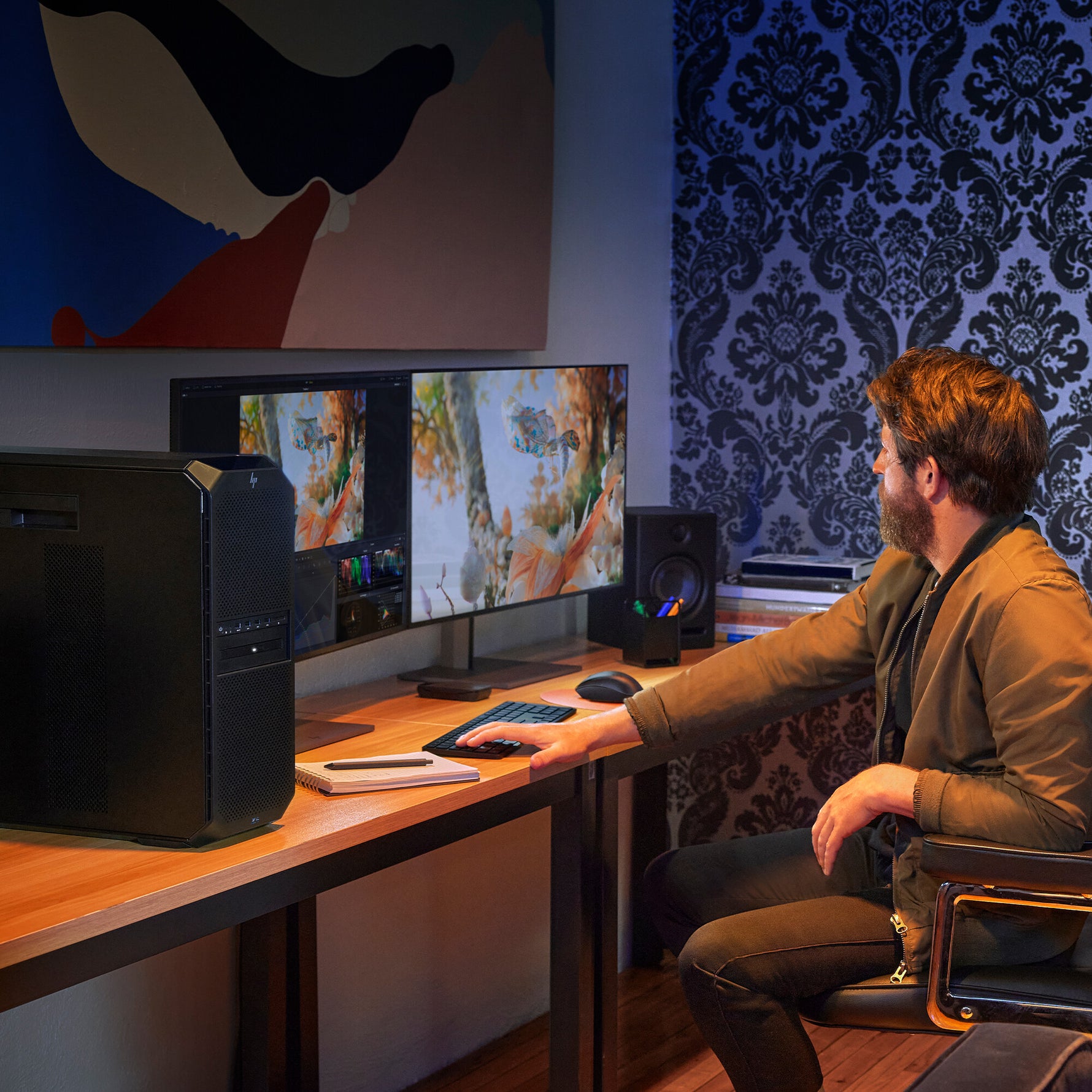 HP Z6 G5 A AMD Ryzen Threadripper PRO 7955WX 64 GB DDR5-SDRAM 2 TB SSD Windows 11 Pro Tower Workstation AI Workstation Zwart