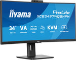iiyama ProLite XCB3497WQSNPH-B1 computer monitor 86,4 cm (34") 3440 x 1440 Pixels UltraWide Quad HD LED Zwart