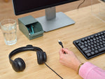 Trust Ayda USB Headset - USB-headset voor kantoor en gesprekken – Opklapbare microfoon – Volumeregeling in kabel – Zwart