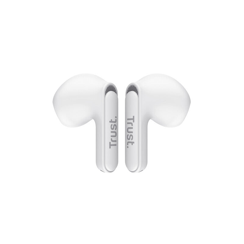 Trust Yavi Headset True Wireless Stereo (TWS) In-ear Oproepen/muziek USB Type-C Bluetooth Wit