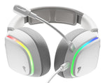 Glorious Gaming Glorious GHS Eternal RGB - Stereo RGB headset voor pc, PS5, PS4, Switch - Custom-tuned, gekantelde drivers, verstelbare, kristalheldere, afneembare mic, USB-C - Duurzaam, dag/nacht comfort - Wit