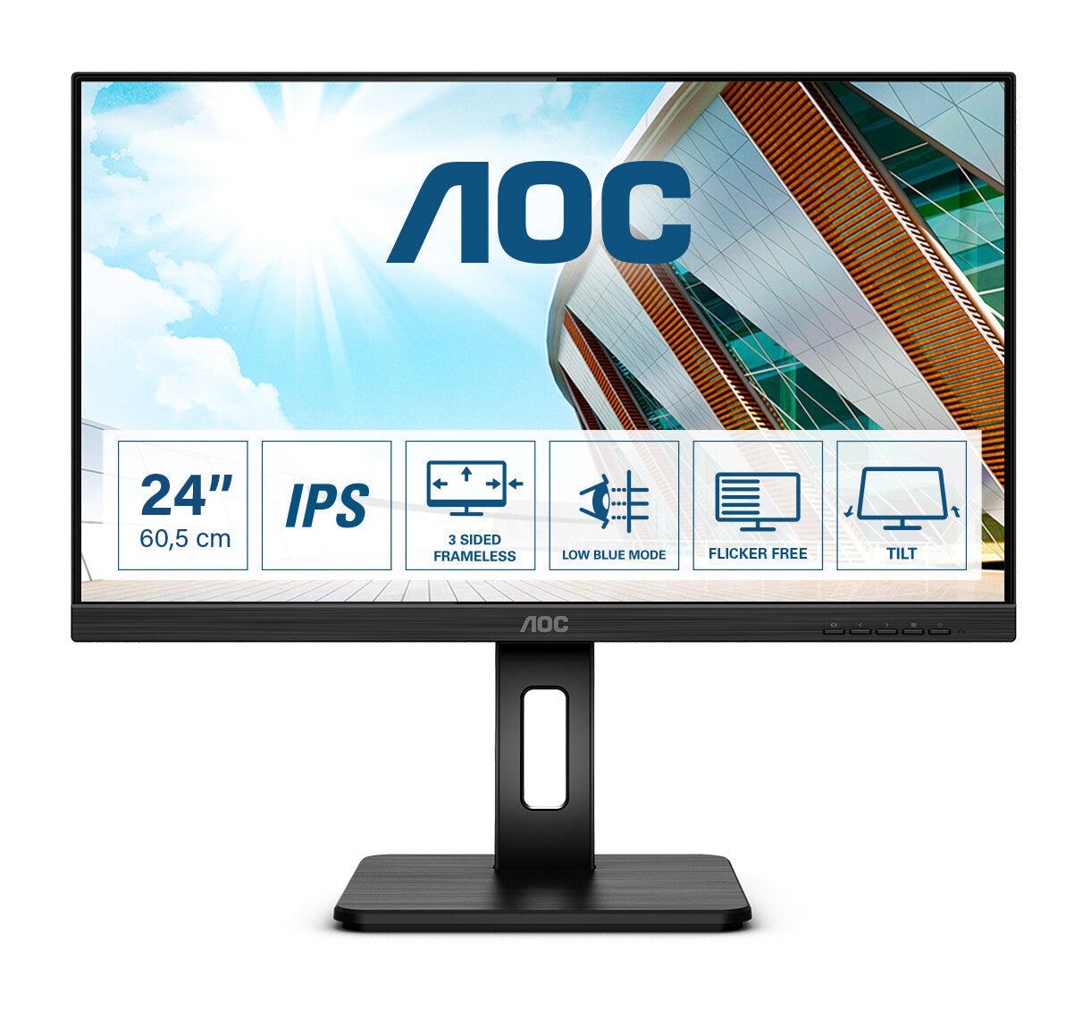 AOC P2 Q24P2Q computer monitor 60,5 cm (23.8") 2560 x 1440 Pixels Quad HD LED Zwart