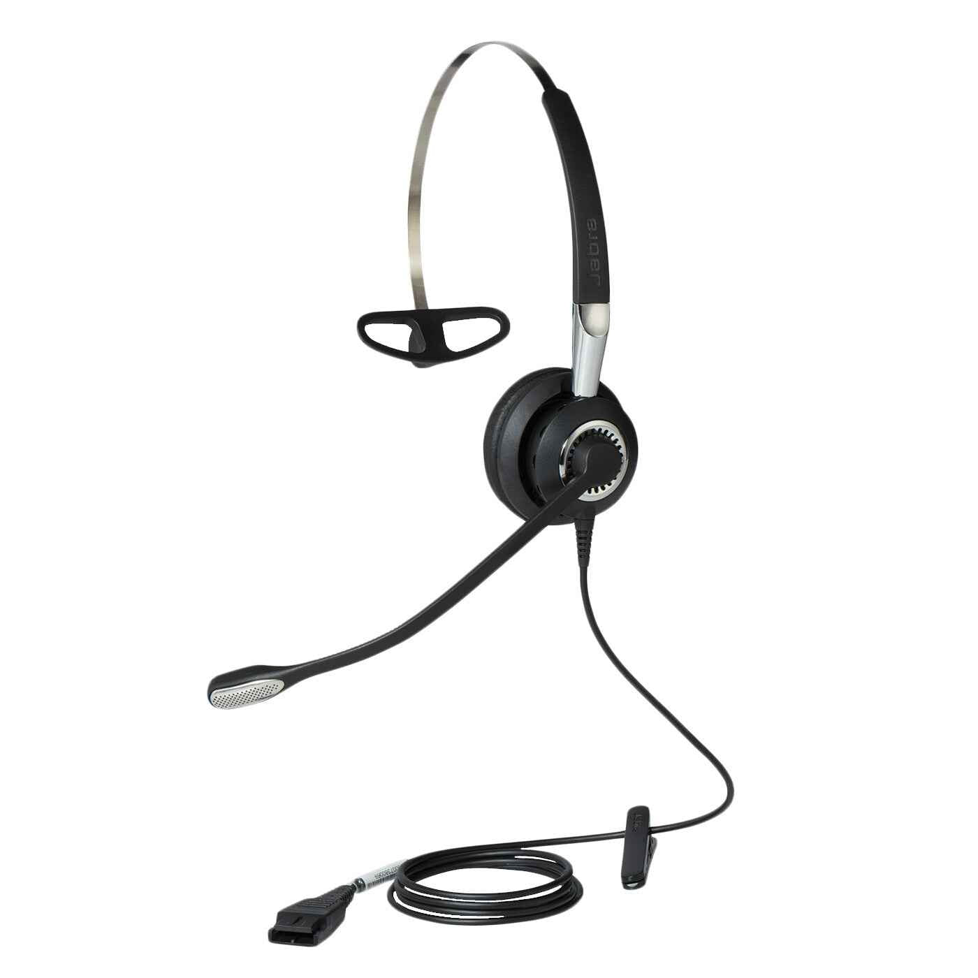 Jabra BIZ 2400 II Headset Bedraad Hoofdband, oorhaak, Neckband Kantoor/callcenter Zwart, Zilver