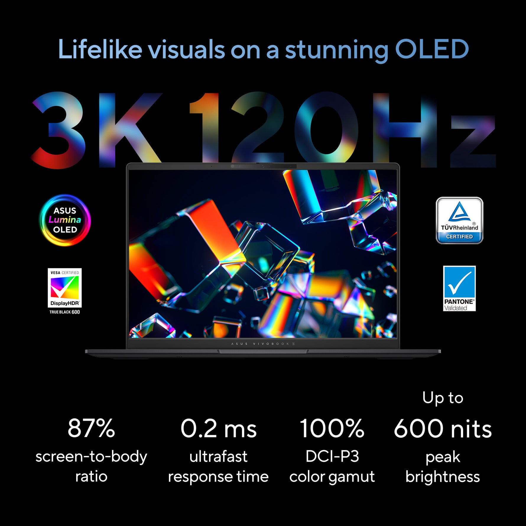 ASUS Vivobook S 14 OLED S5406SA-QD077W Copilot+ PC Intel Core Ultra 7 258V Laptop 35,6 cm (14