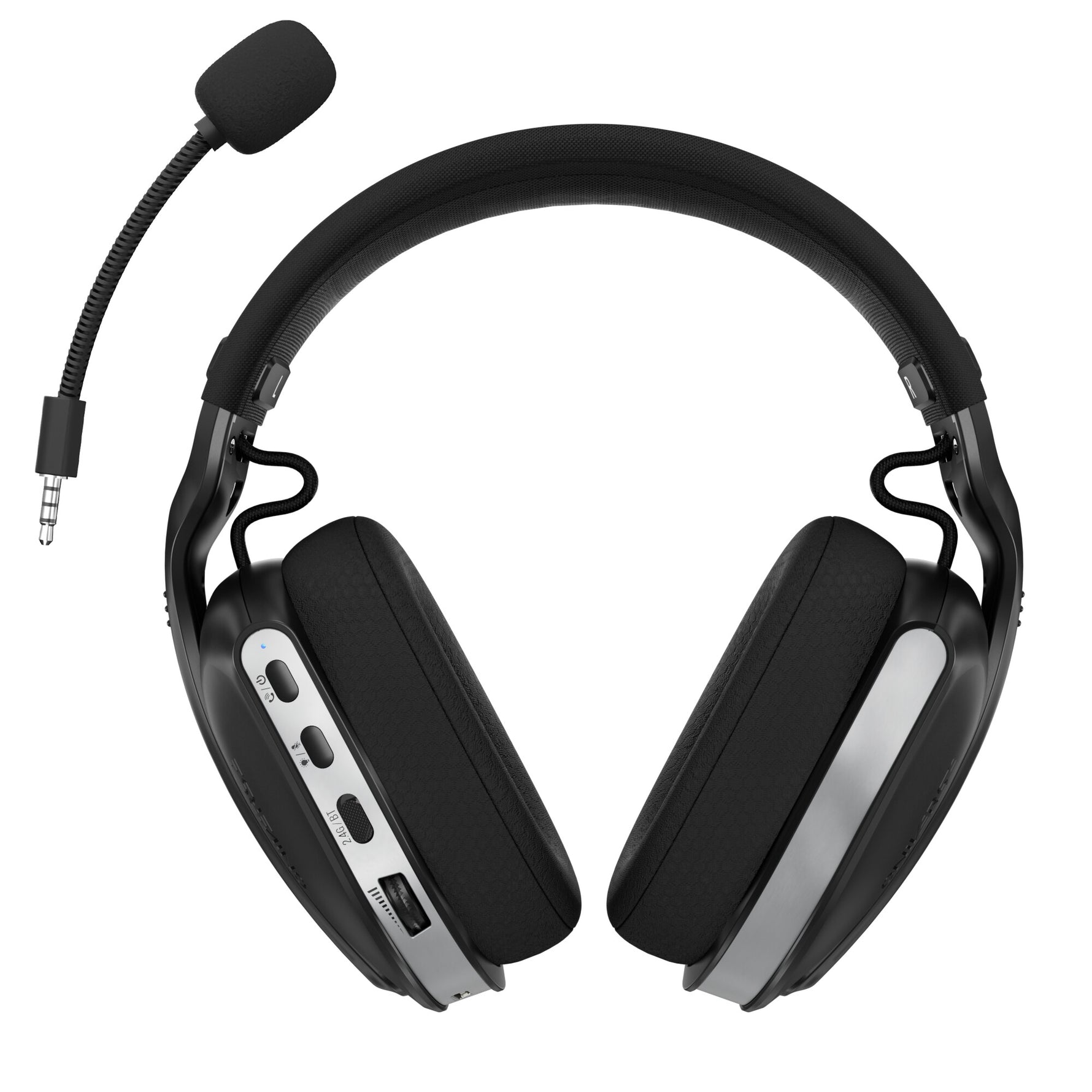 Oniverse Polaris Headset Bedraad en draadloos Hoofdband Gamen USB Type-C / USB Type-A Bluetooth Zwart