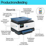 HP OfficeJet Pro 9125e Draadloos All-in-One Kleur Printer, Instant Ink; Dubbelzijdig printen
