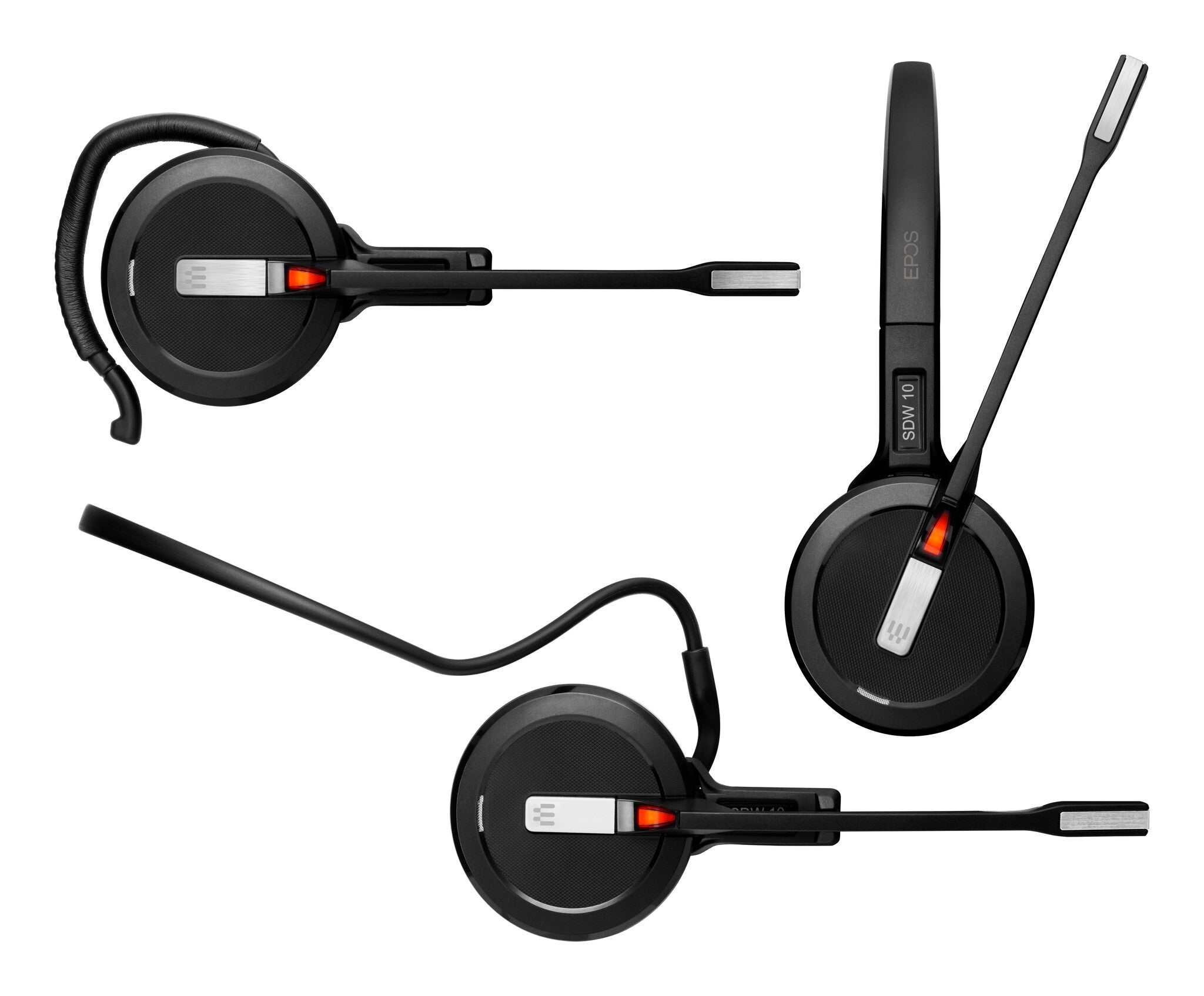EPOS IMPACT 5000 Go Headset Draadloos oorhaak, Hoofdband, Neckband Kantoor/callcenter Zwart