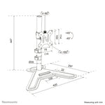 Neomounts DS45-600BL1 Monitorstandaard voor één scherm 10-32"