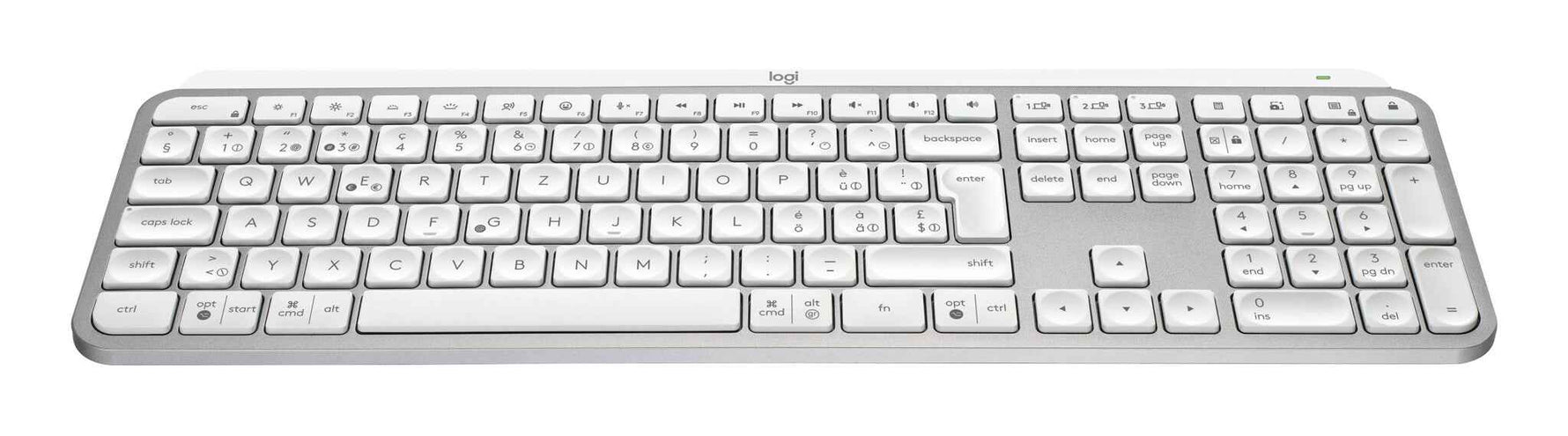 LOGITECH MX Keys S - PALE GREY - (CH) - BT - N/A - CENTRAL-419