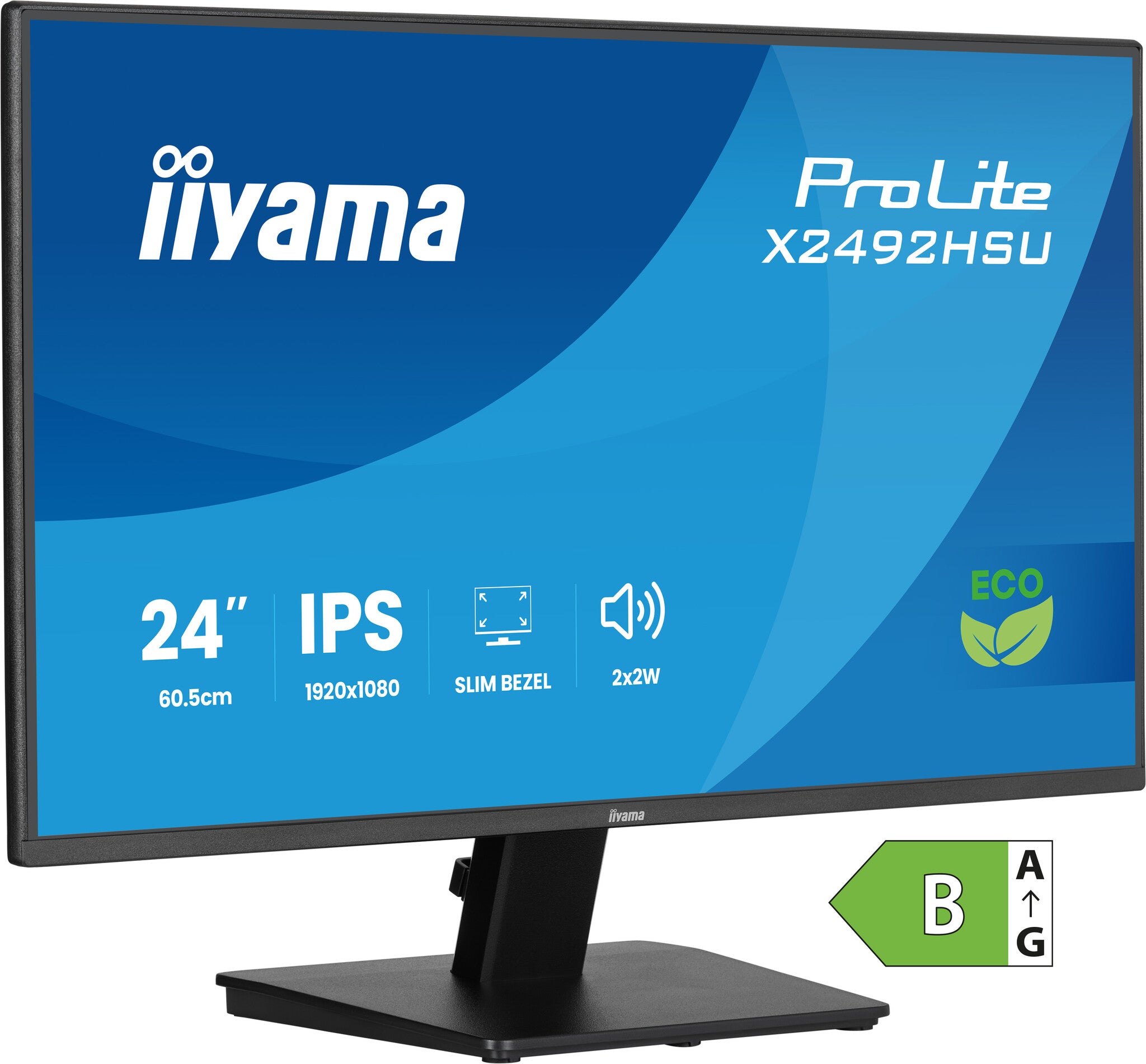 iiyama ProLite X2492HSU-B1 computer monitor 61 cm (24") 1920 x 1080 Pixels Full HD LED Zwart
