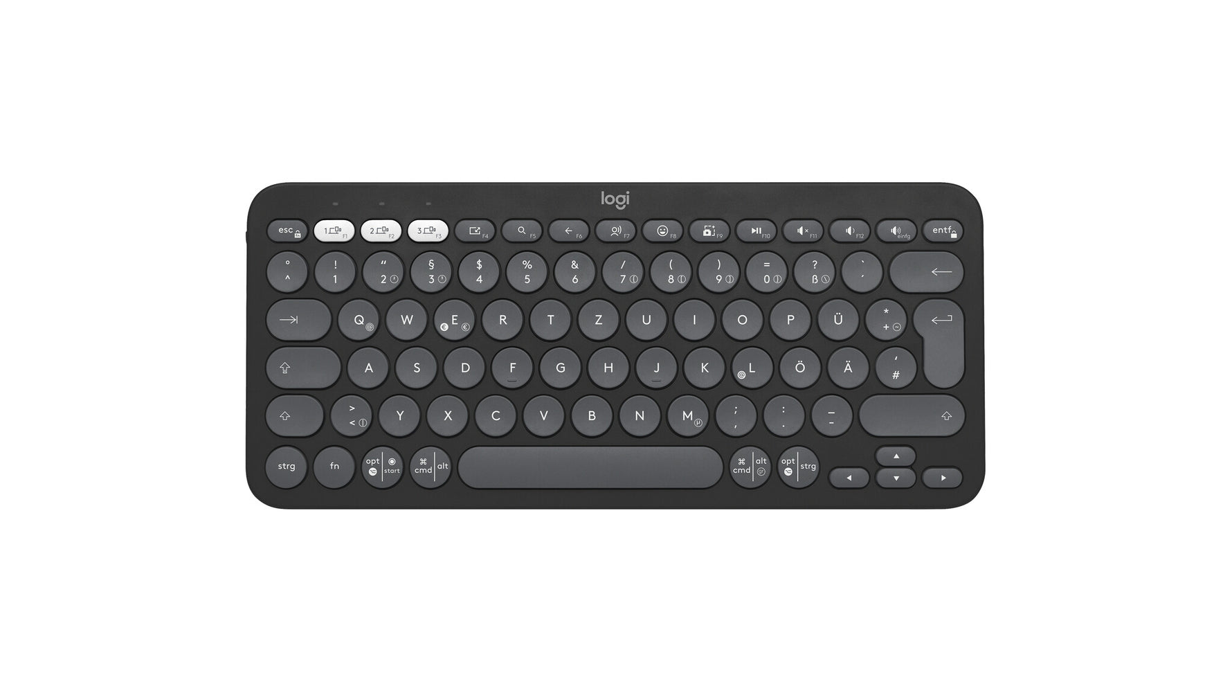 LOGITECH Pebble Keys 2 K380s - TONAL GRAPHITE - (DE) - BT - N/A - CENTRAL-419 - UNIVERSEEL