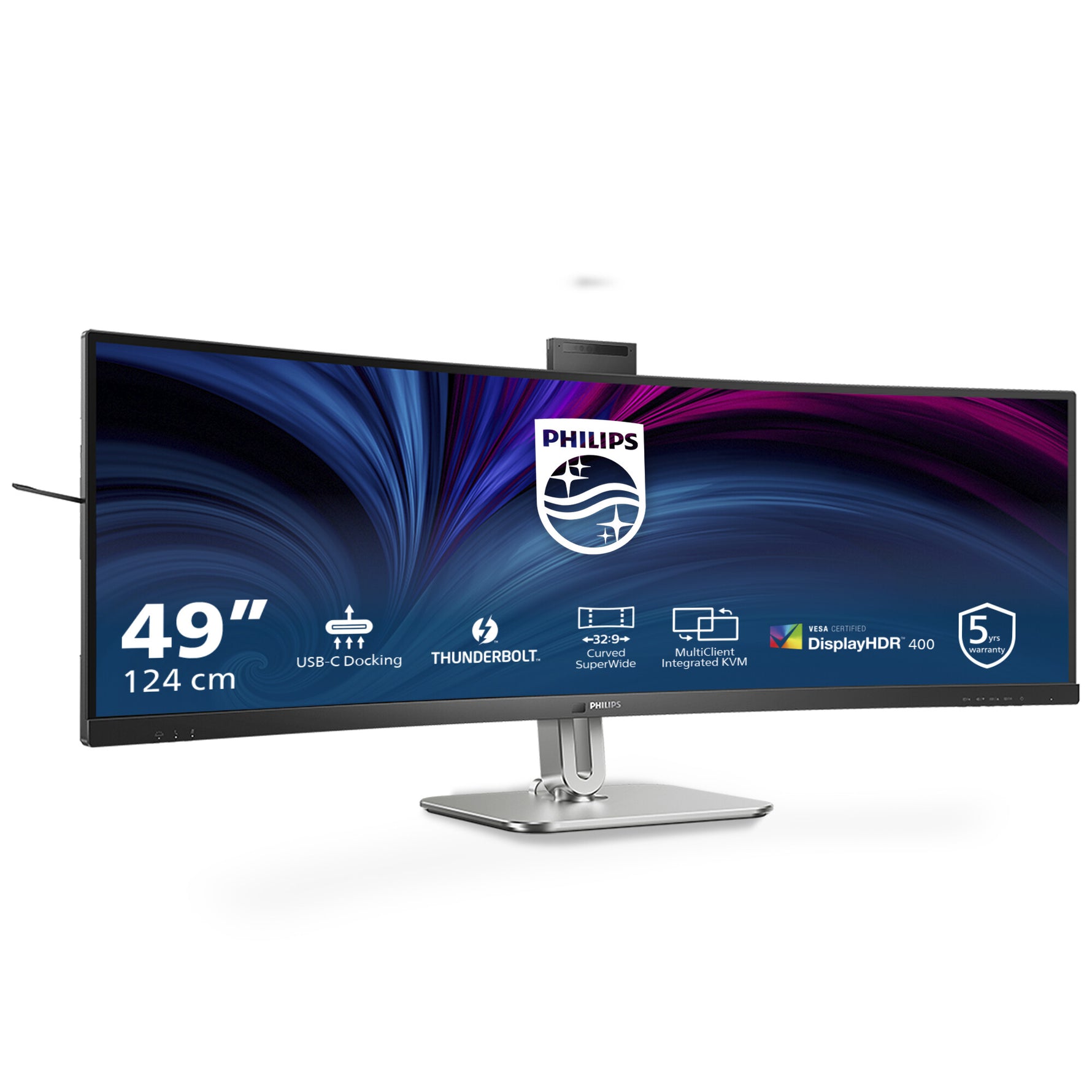 Philips 49B2U6903CH/00 computer monitor 124 cm (48.8") 5120 x 1440 Pixels Dual QHD LCD Grijs