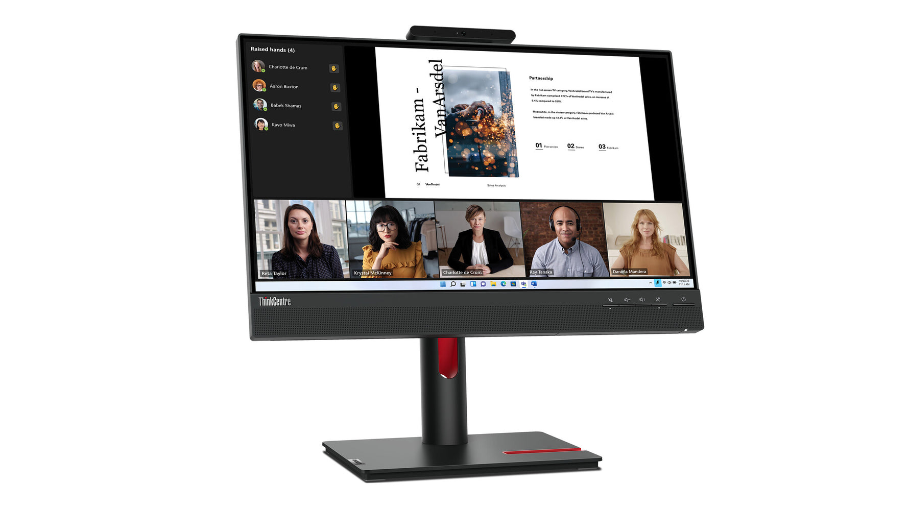 Lenovo ThinkCentre Tiny-In-One 22 Gen 5 computer monitor 54,6 cm (21.5") 1920 x 1080 Pixels Full HD LED Zwart