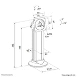 Neomounts DS15-632BL1 Tablet standaard bureau - max 3 kg - vergrendelbaar
