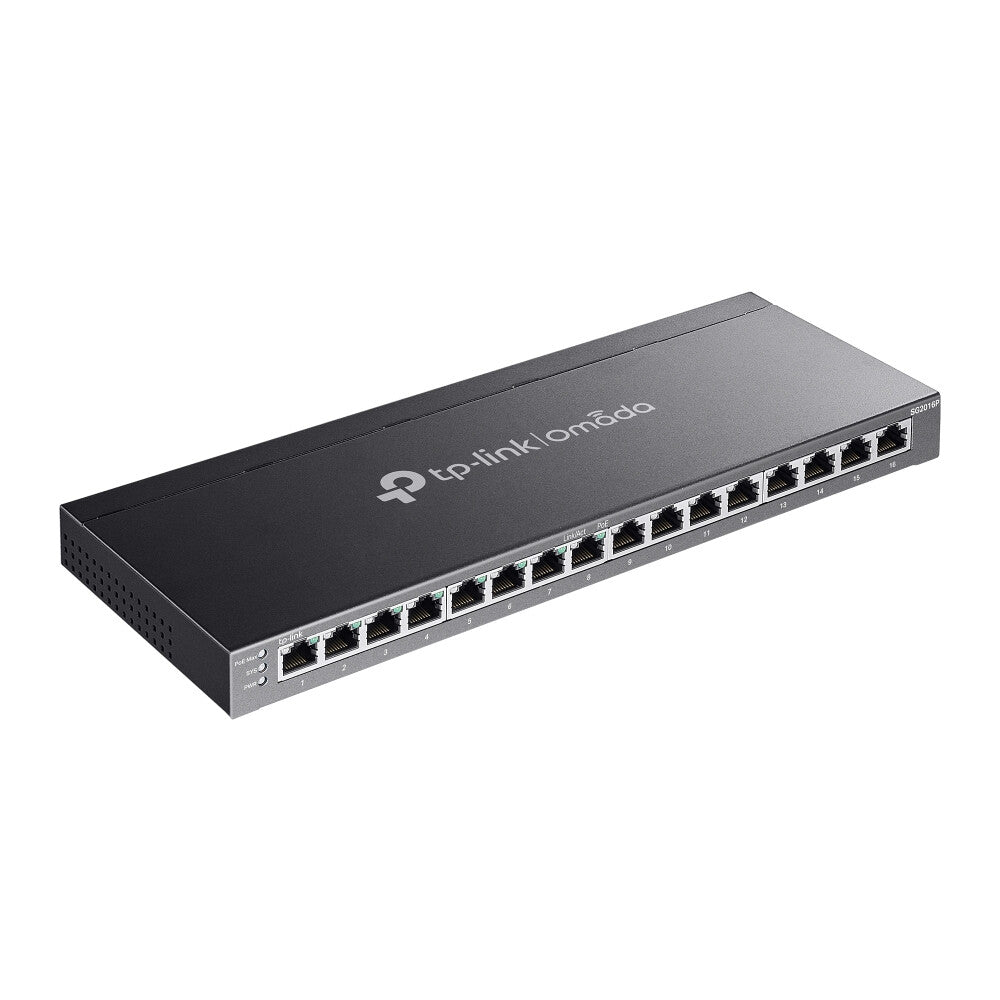 TP-Link Omada SG2016P netwerk-switch Managed L2/L2+ Gigabit Ethernet (10/100/1000) Power over Ethernet (PoE) Zwart