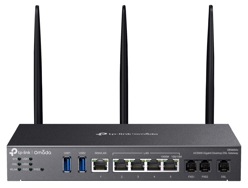 TP-Link Omada DR3220v-4G draadloze router Gigabit Ethernet Dual-band (2.4 GHz / 5 GHz) Zwart