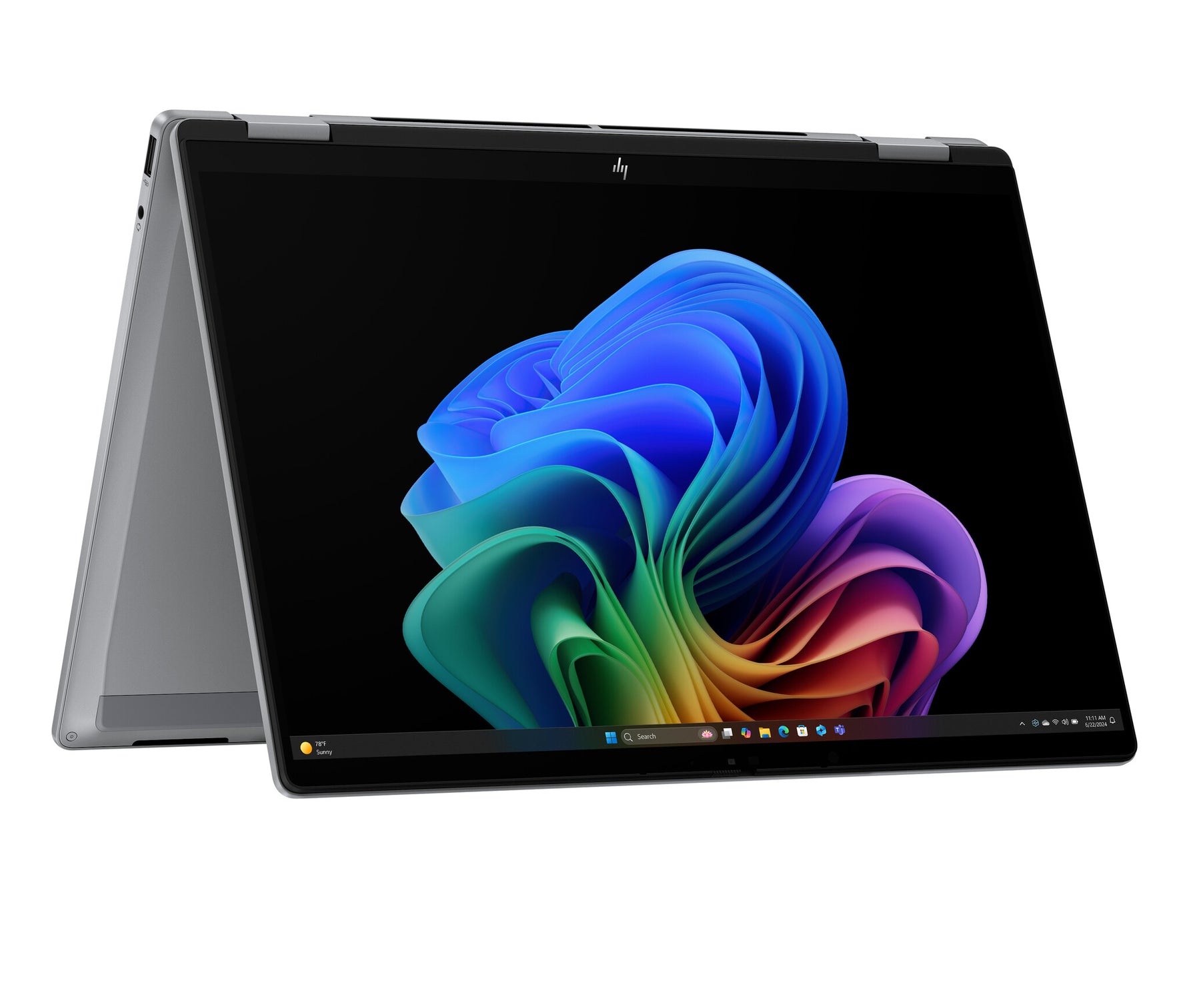 HP OmniBook X FlipNGAI 14-fk0070nd NL Copilot+ PC AMD Ryzen AI 7 350 Hybride (2-in-1) 35,6 cm (14") Touchscreen 3K 16 GB LPDDR5x-SDRAM 1 TB SSD Wi-Fi 7 (802.11be) Windows 11 Home Zilver